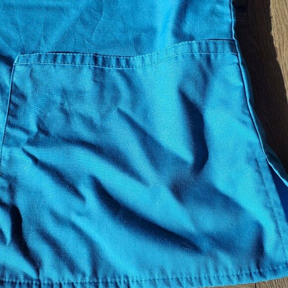 WonderWink Women's Plus-Size Wonderwork  Scrub Top Turquoise 4XL Duel Pockets - Picture 5 of 8